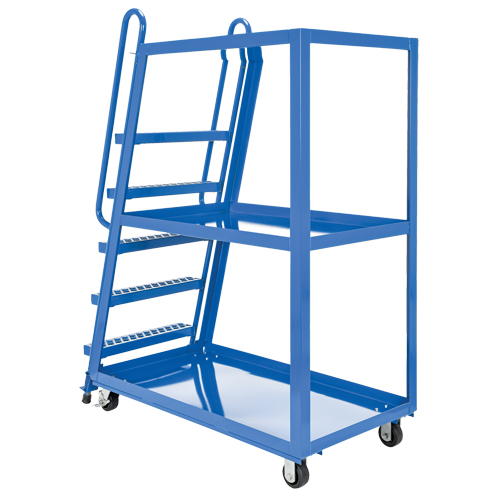 Chariot &agrave; cueillette, Acier, 27-7/8" la x 56-1/8" p, 3 tablettes, Capacit&eacute; 1000 lb Pryde Industrial Inc.