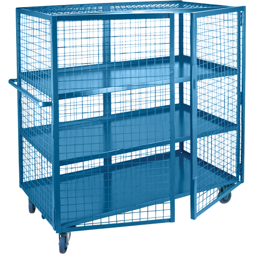 Chariot en treillis m&eacute;tallique, 3 niveaux, 51" lo x 26" la x 62,5" h, Cap. 2400 lb Pryde Industrial Inc.