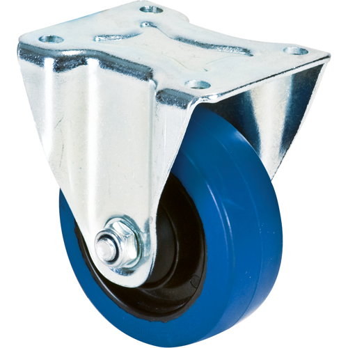Blue Caster, Rigid, 4" (101.6 mm), Rubber, 350 lbs. (158.8 kg.) Pryde Industrial Inc.