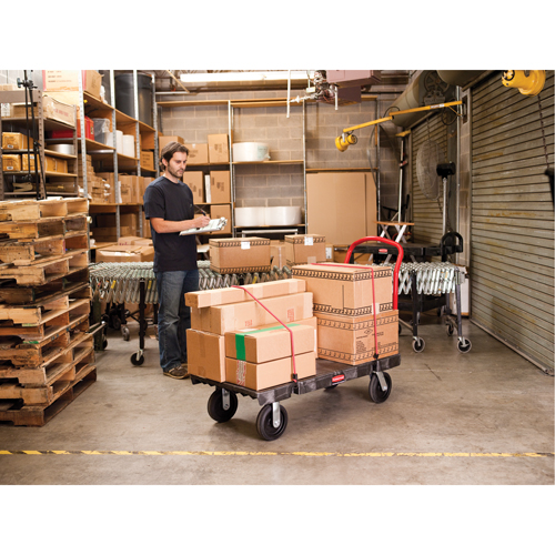 Heavy-Duty Platform Truck, 36" L x 24" W, 2000 lbs. Cap., Polyolefin Wheels Pryde Industrial Inc.