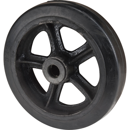 Mold-On Rubber Wheel, 8" (203 mm) Dia. x 2" (51 mm) W, 400 lbs. (181 kg.) Capacity Pryde Industrial Inc.