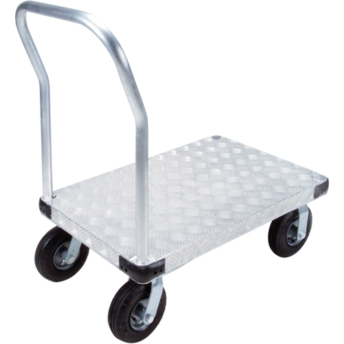 Chariots &agrave; plateforme en aluminium, 24" la x 36" lo, 1400 lb cap, Roues Pneumatique Pryde Industrial Inc.