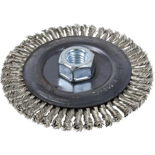 Disque m&eacute;tallique &agrave; brosse &eacute;troit, Dia. 6", Fils 0,022", Arbre 5/8"-11 Pryde Industrial Inc.