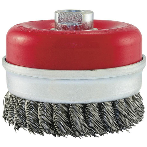 Knot Banded Cup Brush, 5" Dia. x 5/8"-11 Arbor Pryde Industrial Inc.