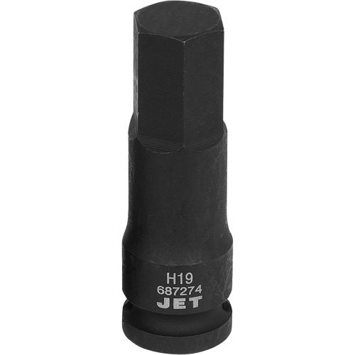 Impact Bit, Hex, 19 mm x 1/2" Drive Pryde Industrial Inc.