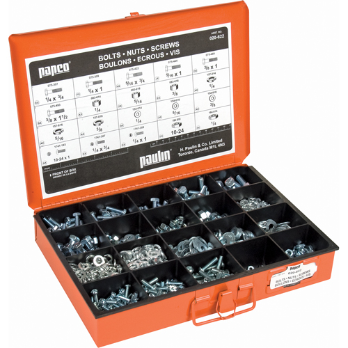 Assortiments de vis d'assemblage, de rondelles & d'&eacute;crous de calibre 5 Pryde Industrial Inc.