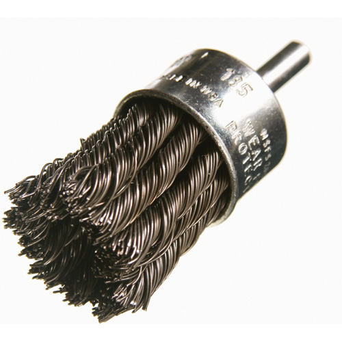 Brosses mont&eacute;es &agrave; fils nou&eacute;s, 1" dia., dia. Des fils 0,012", Tige 1/4" Pryde Industrial Inc.