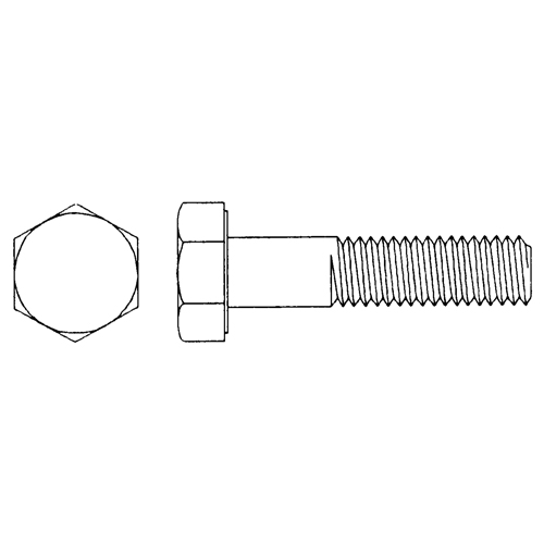 Hex Cap Screw, 3/4"-10 Dia., 4" L, Yellow Zinc, Coarse, Grade 8 Pryde Industrial Inc.