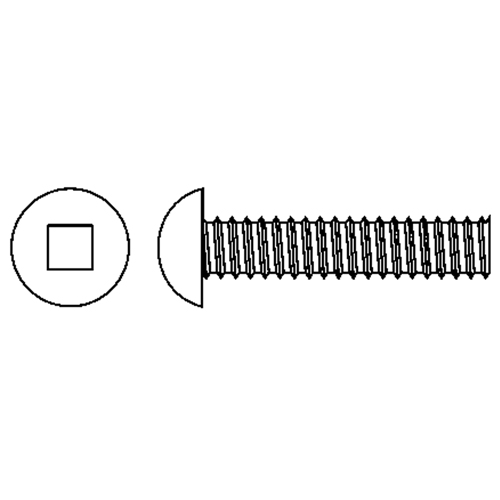 Round Head Machine Screws, #8-32 x 5/8" L, Zinc Plated Pryde Industrial Inc.