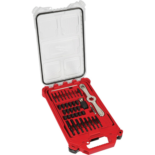Jeu de tarauds & fili&egrave;res SAE PackOut avec poign&eacute;e 2-en-1 Hex-Lok, 38 Morcea Pryde Industrial Inc.
