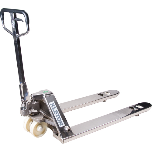 Manual Pallet Trucks, Stainless Steel, 48" L x 27" W, 5500 lbs. Capacity Pryde Industrial Inc.