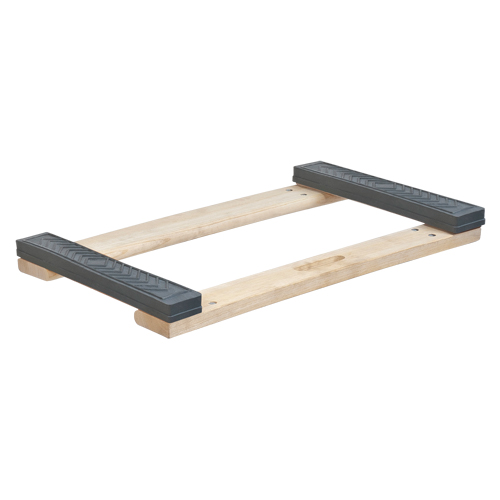 Cadre de socle roulant en bois dur &agrave; bouts avec caoutchouc, Cadre en Bois, 18" la x 24" p x 2,5" h, Capacit&eacute; de 900 lb Pryde Industrial Inc.