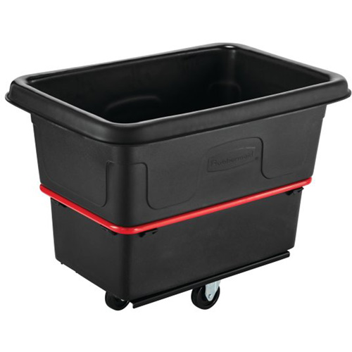 Chariot utilitaire &agrave; usage intensif, Plastique recycl&eacute; noir, 26"/38-3/8" lo x 26"/38-2/5" la x 28-1/4"/28-3-10" h, Volume 8 pi³, Capacit&eacute; 700 lb Pryde Industrial Inc.