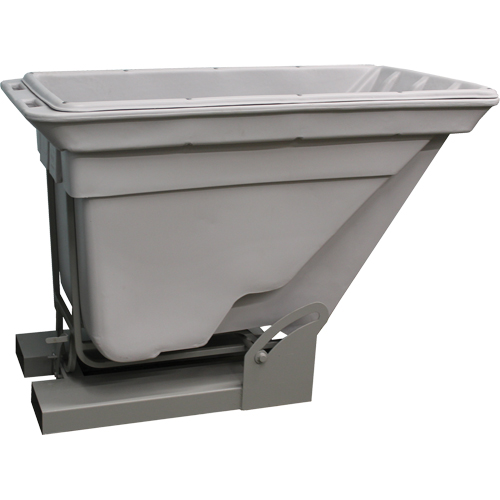 Conteneur autobasculeur, Poly&eacute;thyl&egrave;ne, 1 vg³, Gris Pryde Industrial Inc.