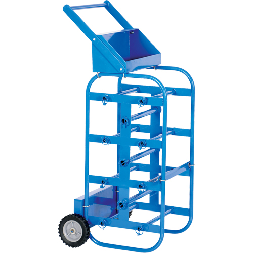 Portable Wire Reel Caddy, Steel, 11 Rod, 19-1/2" W x 43-1/4" H x 17-1/2" D, 150 lbs. Capacity Pryde Industrial Inc.