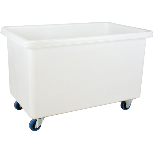 Chariot-caisse &agrave; parois droites, Poly&eacute;thyl&egrave;ne blanc, 46" lo x 28" la x 31" h, Volume 14 pi³, Capacit&eacute; 600 lb Pryde Industrial Inc.