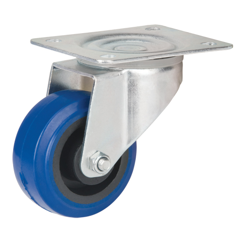 Blue Caster, Swivel, 3" (76 mm), Rubber, 285 lbs. (129 kg.) Pryde Industrial Inc.