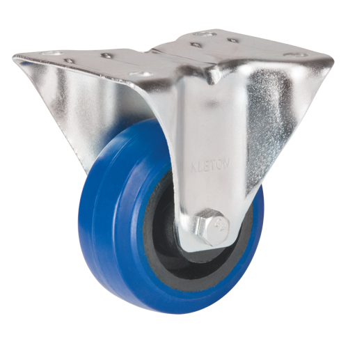 Roulette bleue, Fixe, 3" (76 mm), Caoutchouc, 285 lb (129 kg) Pryde Industrial Inc.
