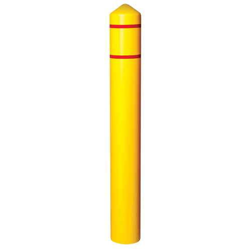 Enveloppe lisse pour butoir avec bandes r&eacute;fl&eacute;chissantes, 4" dia. x 56" l, Jaune Pryde Industrial Inc.