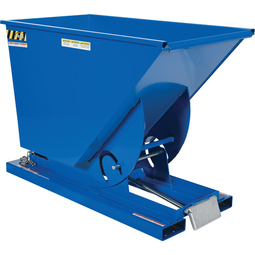 Conteneur autobasculeur, Acier, 3/4 vg³, Bleu Pryde Industrial Inc.