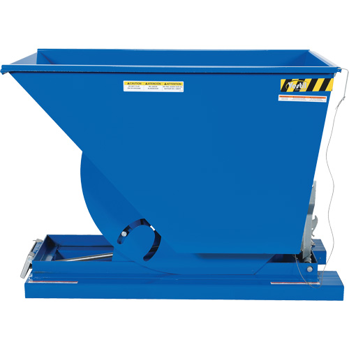 Conteneur autobasculeur, Acier, 3/4 vg³, Bleu Pryde Industrial Inc.