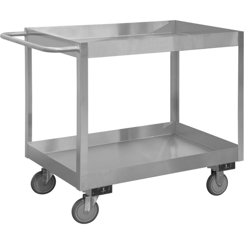 Chariot avec tablettes de calibre industriel, 2 Tiers, 24-1/8" la x 35" h x 42" p, Capacit&eacute; 1200 lb Pryde Industrial Inc.