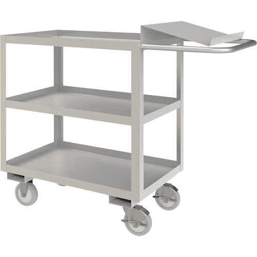 Industrial Grade Order Picking Cart, 39" H x 18-1/8" W x 45" D, 3 Shelves, 1200 lbs. Capacity Pryde Industrial Inc.