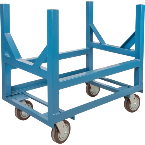 Pipe & Bar Cradle Truck, 48" L x 24" W x 34" H, 2500 lbs. Capacity, Polyurethane Wheels Pryde Industrial Inc.