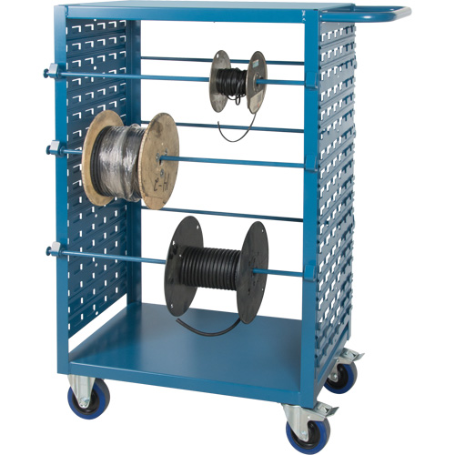 Chariot mobile pour mat&eacute;riaux bobin&eacute;s, Acier, 6 Montants, 21" la x 48" h x 38" p, Capacit&eacute; de 1200 lb Pryde Industrial Inc.