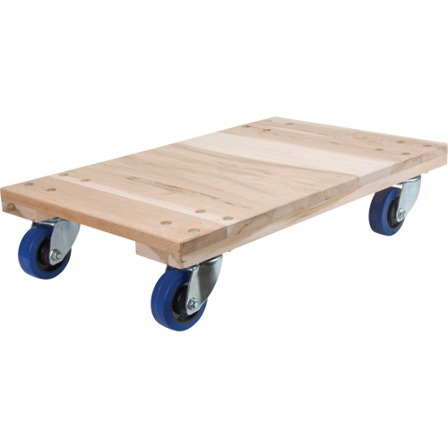 Socles roulants en bois franc pour usage moyen, Roues en Polyol&eacute;fine, Capacit&eacute; de 900 lb, 18" la x 24" p x 7" h Pryde Industrial Inc.