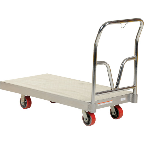Aluminum Sheet Deck Platform Truck, 24" W x 48" L, 3600 lbs. Cap., Polyurethane Wheels Pryde Industrial Inc.