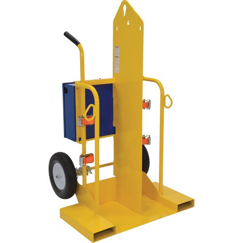 Chariot pour chalumeau et bouteille &agrave; gaz, Roues Rempli de mousse, Base de 24" la x 19-1/2" lo, 500 lb Pryde Industrial Inc.