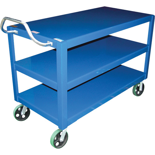 Chariot &agrave; poign&eacute;e ergonomique Ergo-Handle, 4000 lb Capacit&eacute;, Acier, 24-1/2" la x 41" ha x 54-7/8" p, Bordure vers le bas Pryde Industrial Inc.