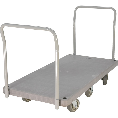 Heavy Duty Plastic Platform Truck, 60" L x 30" W, 3000 lbs. Cap., Polyurethane Wheels Pryde Industrial Inc.