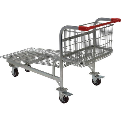 Chariot en treillis emboîtable, Acier, 28-3/4" x 37-1/16" x 59-5/8", Capacit&eacute; 275 lb Pryde Industrial Inc.