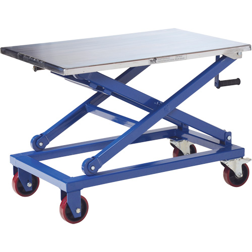 Manual Scissor Lift Table, 37" L x 23-1/2" W, Steel, 660 lbs. Capacity Pryde Industrial Inc.