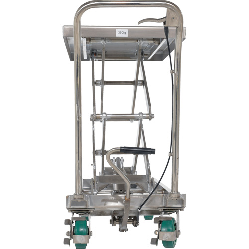Manual Hydraulic Scissor Lift Table, 36-1/4" L x 19-3/8" W, Stainless Steel, 600 lbs. Capacity Pryde Industrial Inc.