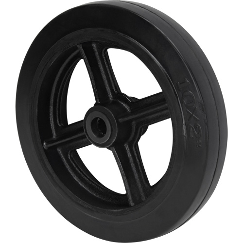 Mold-On Rubber Wheel, 10" (254 mm) Dia. x 2" (50.8 mm) W, 948 lbs. (430 kg) Capacity Pryde Industrial Inc.