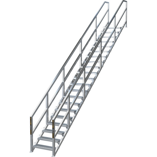 SmartStairs 17-21 Steps Modular Construction Stair System, 157-1/2" H Pryde Industrial Inc.