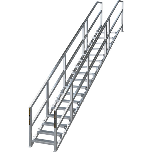 SmartStairs 17-21 Steps Modular Construction Stair System, 157-1/2" H Pryde Industrial Inc.