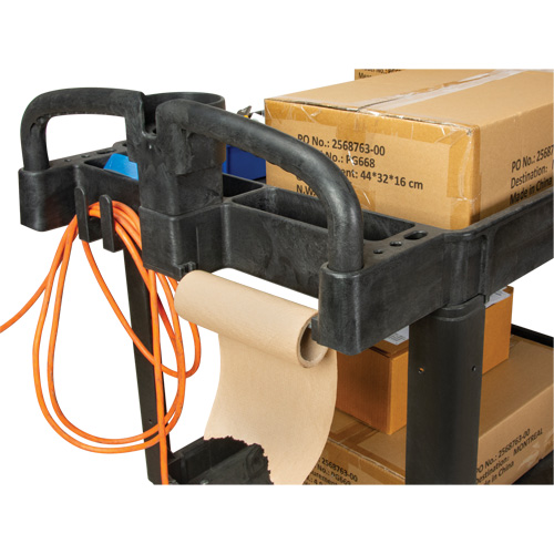 Chariot utilitaire, 2 tiers, 25-5/8" x 33-1/2" x 43-3/4", Capacit&eacute; 550 lb Pryde Industrial Inc.