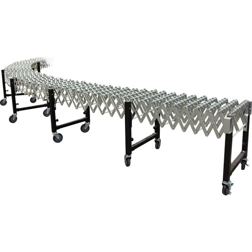 Expandable Conveyor, 18" W x 12' L, 200 lbs. per lin. ft. Capacity Pryde Industrial Inc.