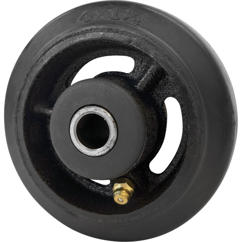 Mold-On Rubber Wheel, 4" (102 mm) Dia. x 1-1/2" (38 mm) W, 350 lbs. (158 kg.) Capacity Pryde Industrial Inc.
