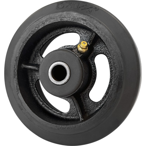 Roue en caoutchouc moul&eacute;, 5'' (127 mm) dia. x 1-1/2" (38 mm) la, Capacit&eacute; de 400 lb (181 kg) Pryde Industrial Inc.