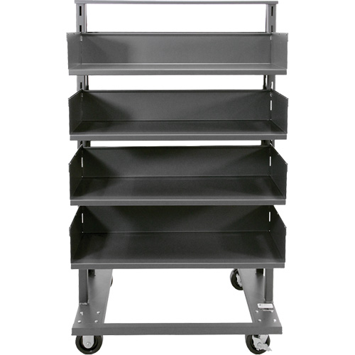 Single-Sided Heavy Duty A-Frame Cart with 4 Large Trays, 38" x 25" x 63", 2500 lbs. Capacity Pryde Industrial Inc.