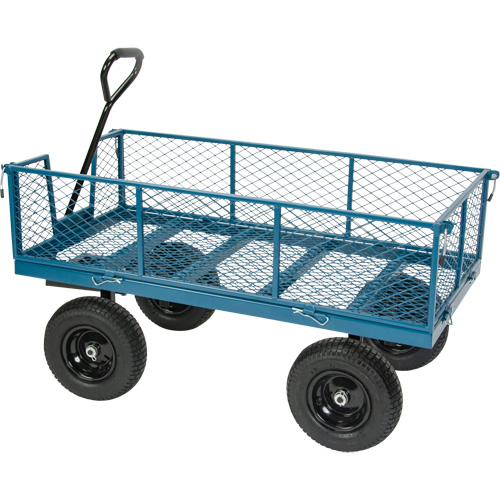 Wagon with Drop Sides, 24" W x 48" L, 800 lbs. Capacity Pryde Industrial Inc.