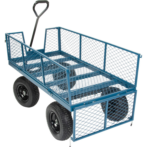 Wagon with Drop Sides, 24" W x 48" L, 800 lbs. Capacity Pryde Industrial Inc.