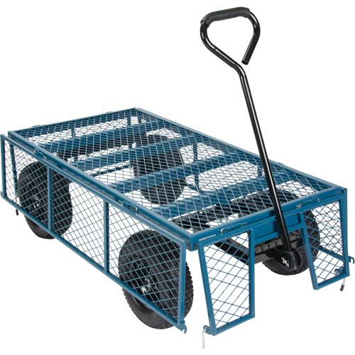 Wagon with Drop Sides, 24" W x 48" L, 800 lbs. Capacity Pryde Industrial Inc.
