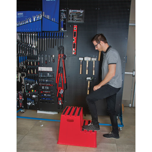 Industrial Step Stool, 2 Steps, 26" x 22-7/16" x 19-11/16" High Pryde Industrial Inc.