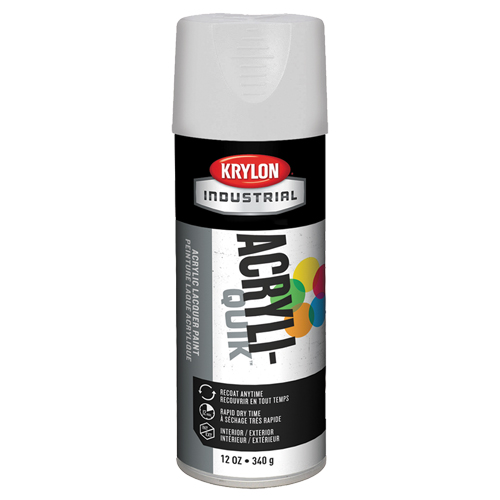 Industrial Acryli-Quik Lacquer, White, Gloss, 12 oz., Aerosol Can Pryde Industrial Inc.